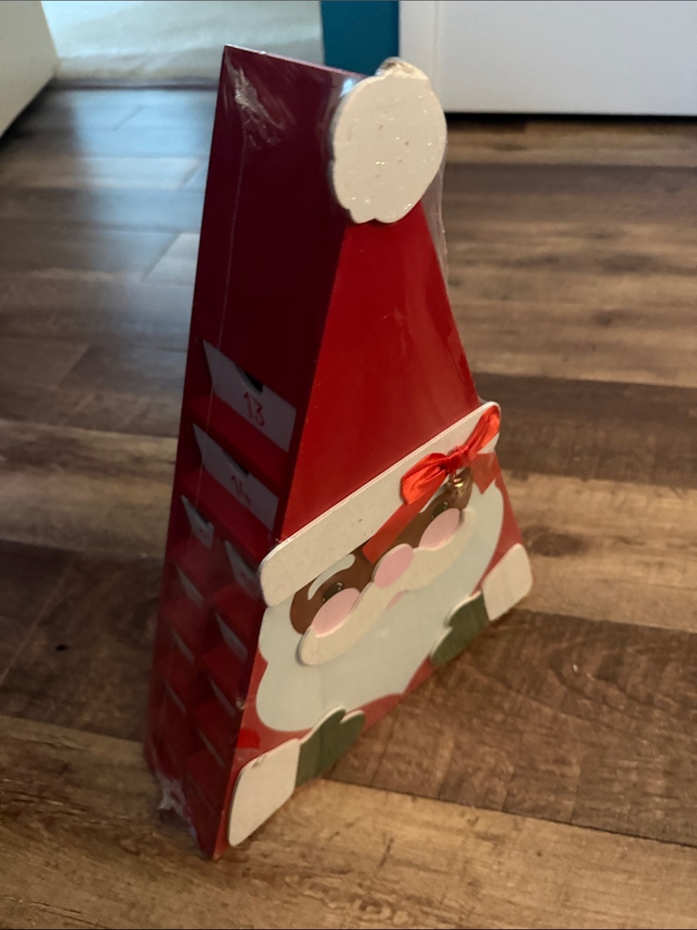 Christmas Countdown Santa with drawers for treats, New!